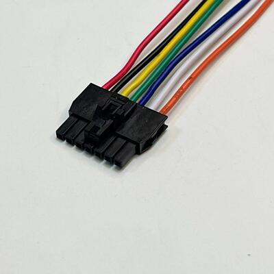 105307-1207连接线,1053071207胶壳带线,2.5 MOLEX NanoFit单排7P