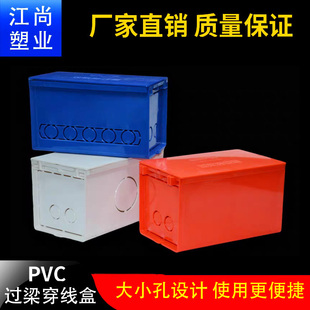 过梁分线盒长方形明装电路穿梁过线盒PVC大尺寸水电过梁盒过路盒