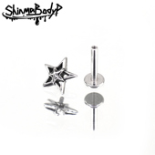 Shinma钛钢耳钉唇钉五角星耳环星滴油内螺纹耳饰朋克亚比耳垂钉