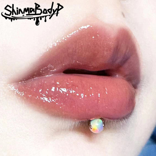 Shinma 136钛合金星云澳宝高饱和梦幻色内螺纹气质小众唇钉耳钉