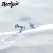 ShinmaF 136钛合金内螺纹蓝色菱形锆石唇钉耳钉耳骨钉可爱耳饰