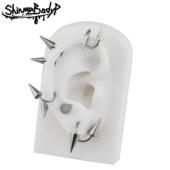 Shinma 钛钢S型唇钉耳钉唇环恶魔尖锥铆钉系列 金属朋克穿刺耳饰