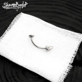 Shinma钛合金银色虎牙平底内螺纹钉铆钉可爱唇钉辣妹简约朋克穿刺