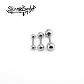 Shinma钛钢耳钉基础耳骨钉球耳饰欧美朋克防过敏不褪色