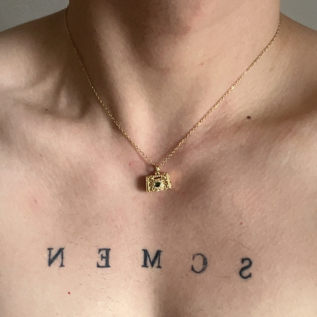 SCMEN 复古小众设计感女包轻奢高级感金色项链锁骨链女