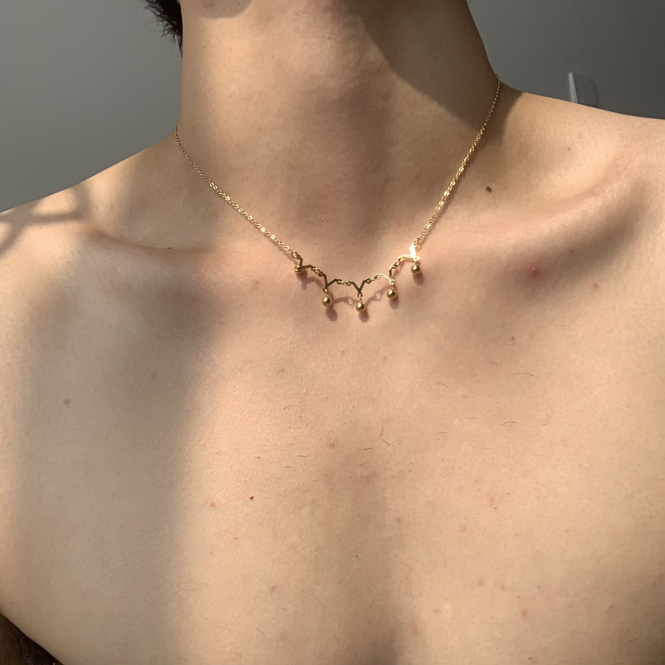 钛钢钛钢细链情侣不褪色项链