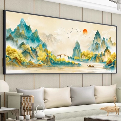 皇室蒙娜丽莎万里江山图十字绣