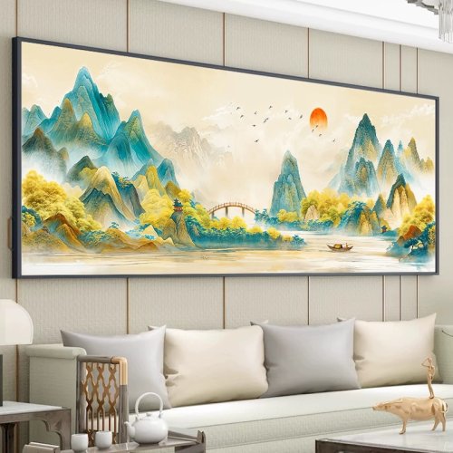 皇室蒙娜丽莎万里江山图十字绣