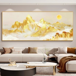 背靠金山十字绣2026新款线绣客厅高级感大气风景满绣沙发背景刺绣