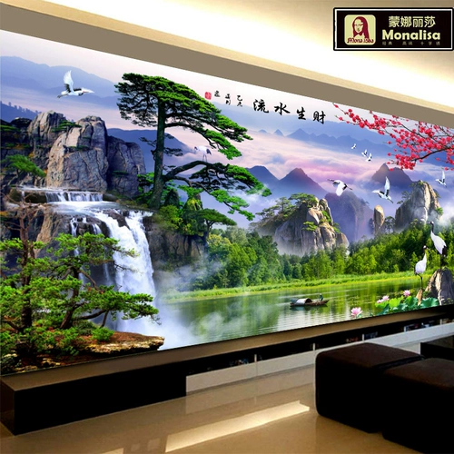 Mona Lisa Cross Emelcodery Новая гостиная значительная приветственная сосна упрощенная современная вода Shengcai горная вода висящая картина