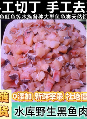新鲜黑鱼丁麦穗鱼泥鳅段饲料龙虎魟鱼食喂龟乌龟高钙下沉通用粮