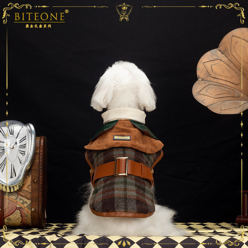BITEONE【威廉斯特】猫咪狗狗衣服两件套黑金礼盒生日礼物