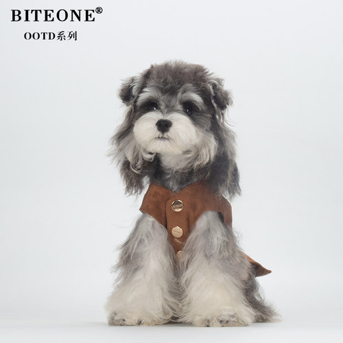 BITEONE【古堡爵迹】设计师款狗狗衣服2026秋冬复古老钱风马甲