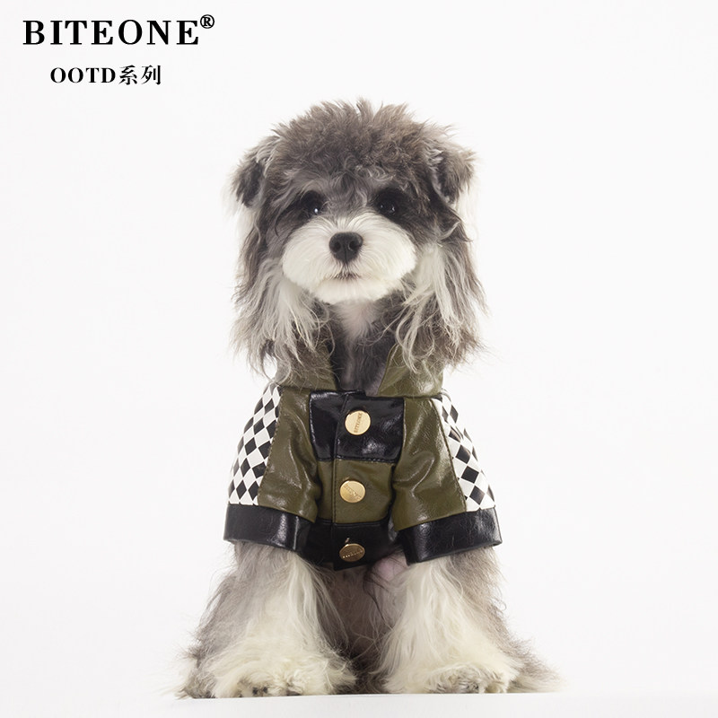 BITEONE【落日骑士】猫咪狗狗秋冬衣服机车风皮夹克人宠出行穿搭