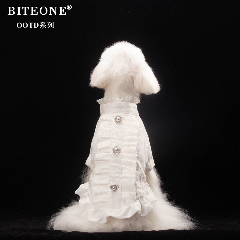 BITEONE【弗洛利亚】设计师款狗狗衣服秋冬新款雪纳瑞泰迪比熊