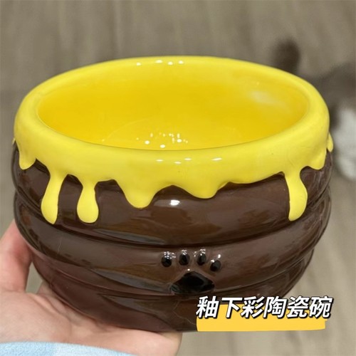 【釉下彩】陶瓷猫碗狗碗大口径