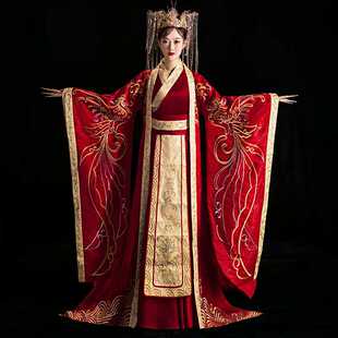 出租明制汉服结婚中式婚礼礼服凤冠霞帔周制拖尾重工婚服租赁定制