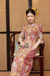 出租龙凤褂新娘2026新款结婚敬酒服旗袍中式裙褂大码礼服秀禾服