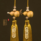 门对门五帝钱开口葫芦挂件大门对玄关卧室客厅阳台铜钱高档吊坠