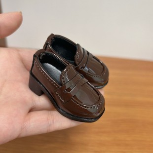 现货可贝贝4分BJD娃娃百搭英伦漆皮乐福鞋熊妹兔豆豆SD关节人偶鞋