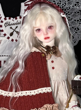 现货可贝贝bjd娃娃假发3分4分6分白色水波纹空气齐刘海sd毛坯发