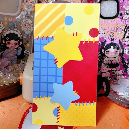 【4月25日】彩色系格子diy手机壳背景纸背卡打底纸浮雕贴纸 一张