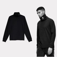 mastermind骷髅头打底黑色重磅纯棉质感t恤日潮牌高领打长袖底衫