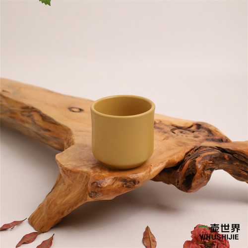 日本常滑烧 久兴 黄泥 杯子 60ml 纯手工日式紫砂陶茶杯茶具