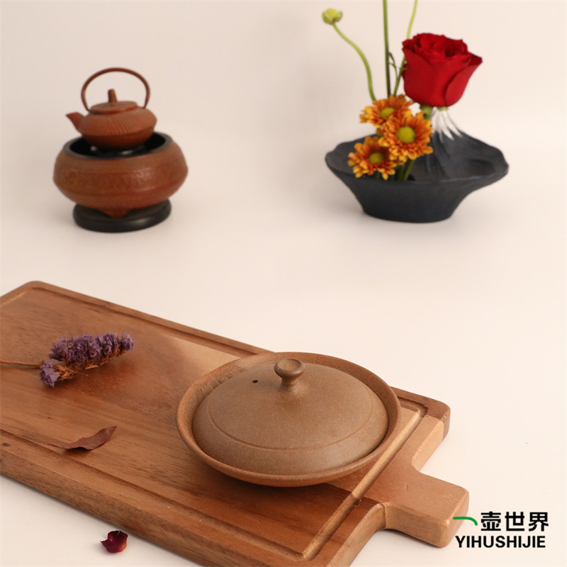 日本常滑烧 北条 烧缔 50ml 纯手工日式紫砂陶煎茶盖碗现货