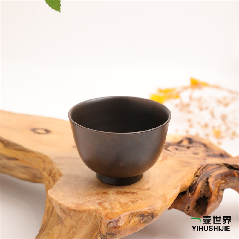 日本常滑烧汤吞 宗弘 火窑变 杯子 纯手工日式紫砂陶茶杯现货