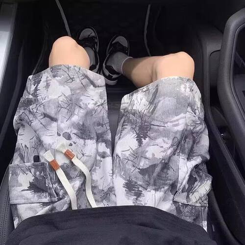 扎染痞帅短裤男夏季薄款