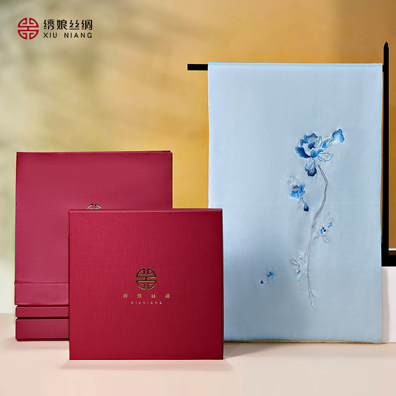 绣娘丝绸真丝手工苏绣丝巾披肩