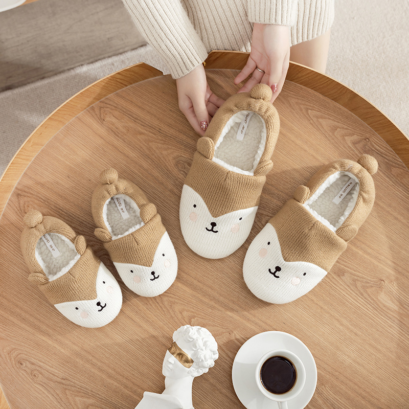 亲子家居拖鞋艺帛小狐狸拖鞋