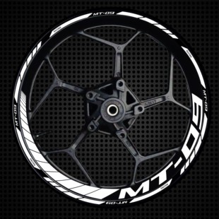 新款17寸赛道版摩托车MT-03 07 09 10改装轮毂反光贴纸贴花一整套