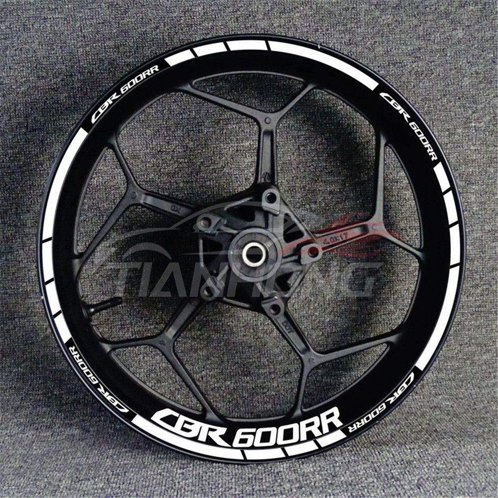 适用CBR650FCBR600RRCBR1000RR F5轮毂车圈轮框改装反光防水贴花