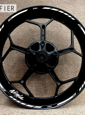 CIFIER适用川崎忍者ninja250 400 650轮毂贴花防水反光车轮贴贴纸