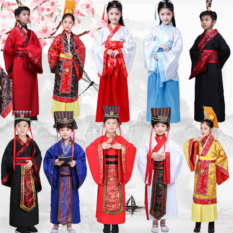 六一儿童古装汉服课本剧西门豹治图片