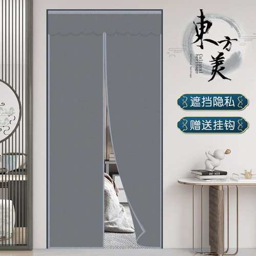 中式布帘防蚊隐私空调门帘遮挡帘