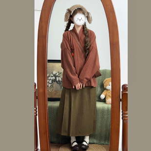 花相知原创新款改良女对穿交秋冬明制汉服马面裙日常通勤日常