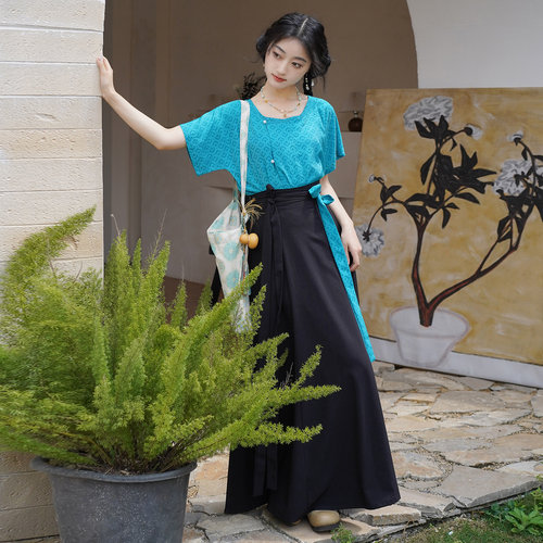 花相知夏季唐褙子汉服上衣
