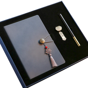 企业创意商务礼品定制刻字logo古典中国风金属黄铜木质签字笔U盘笔记本套装高档文创产品纪念品伴手礼送客户