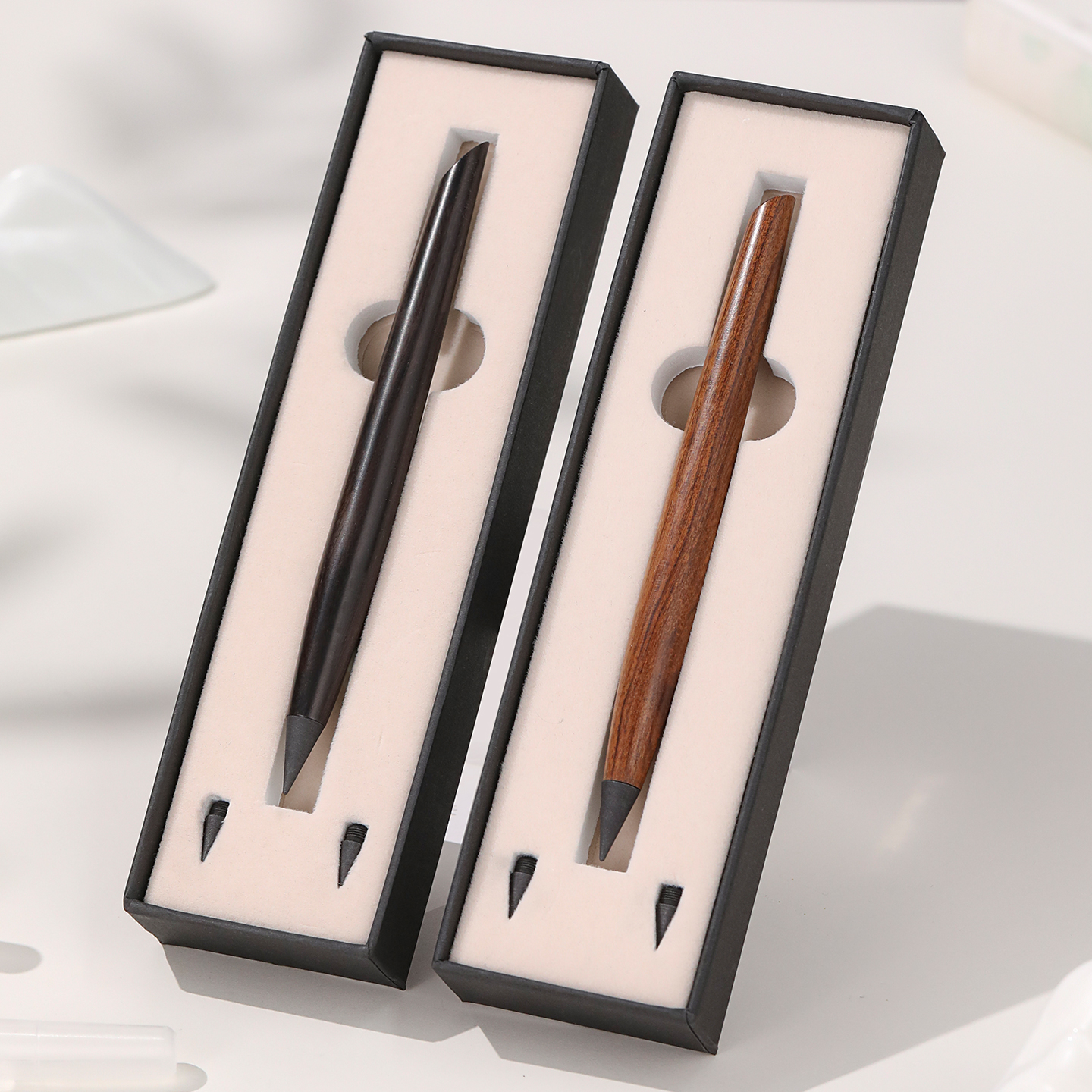 黑科技木质永恒铅笔不用削免削的永恒之笔办公绘图文具文房笔礼盒定制刻字学生专用公司活动纪念品商务礼品