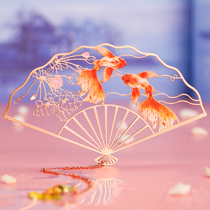 故宫博物馆金属书签精致镂空生日礼物纪念品 古典中国风文创产品送老师学生卡通可爱流苏创意精美小礼品定制