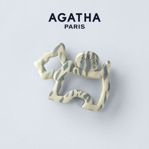 豹纹小狗形状发夹AGATHA