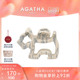 法式 抓夹鲨鱼夹发饰 瑷嘉莎小狗发夹明星同款 520礼物 AGATHA