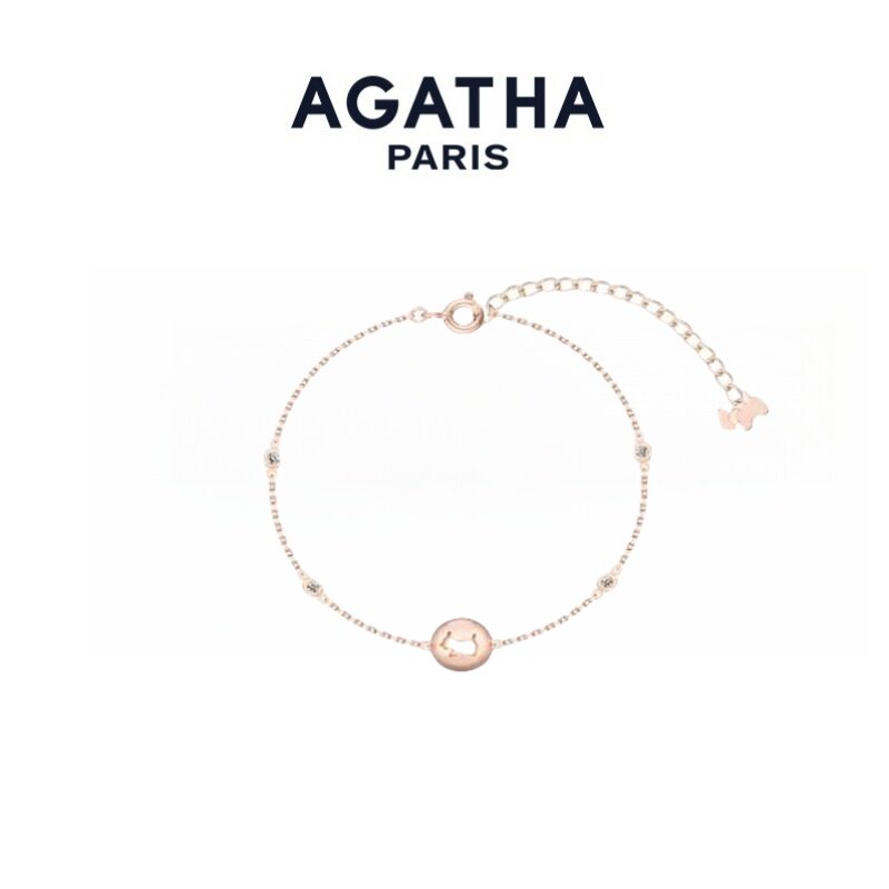 AGATHA/瑷嘉莎小狗珍珠手链法式轻奢设计感气质