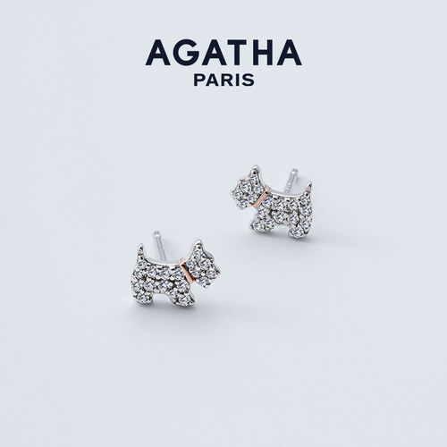 法兰西小狗耳钉AGATHA