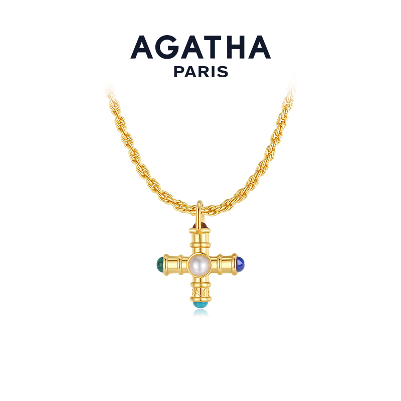 AGATHA/瑷嘉莎个性化定制系列巴洛克珍珠项链设计感法式圣诞礼物