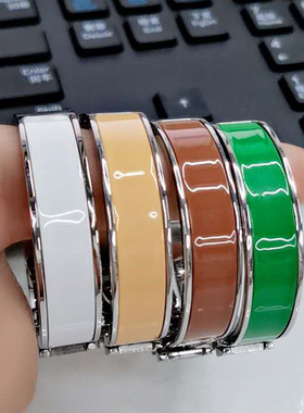 欧美街头潮款玫瑰金 卡扣简约经典手环大气超百搭手镯闺蜜礼物