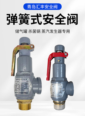 安全阀弹簧微启式丝扣安全阀青岛汇丰公字牌A27T-16 走水用安全阀
